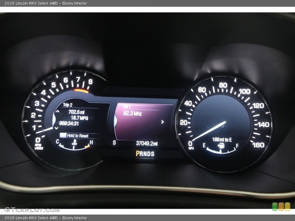 Ebony Interior Gauges for the 2016 Lincoln MKX Select AWD #138344322