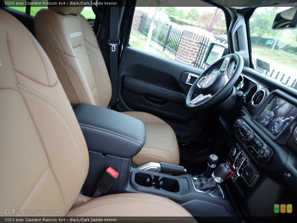 Black/Dark Saddle Interior Front Seat for the 2020 Jeep Gladiator Rubicon 4x4 #138346257