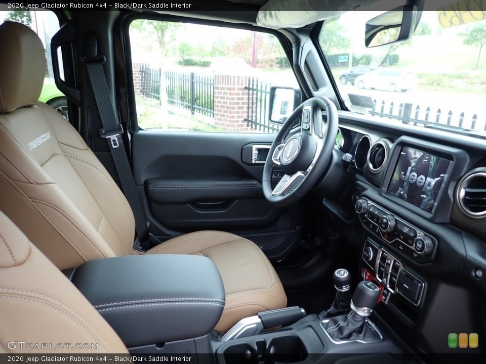 Black/Dark Saddle Interior Front Seat for the 2020 Jeep Gladiator Rubicon 4x4 #138346272