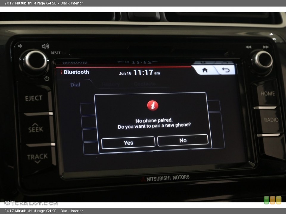 Black Interior Controls for the 2017 Mitsubishi Mirage G4 SE #138348873