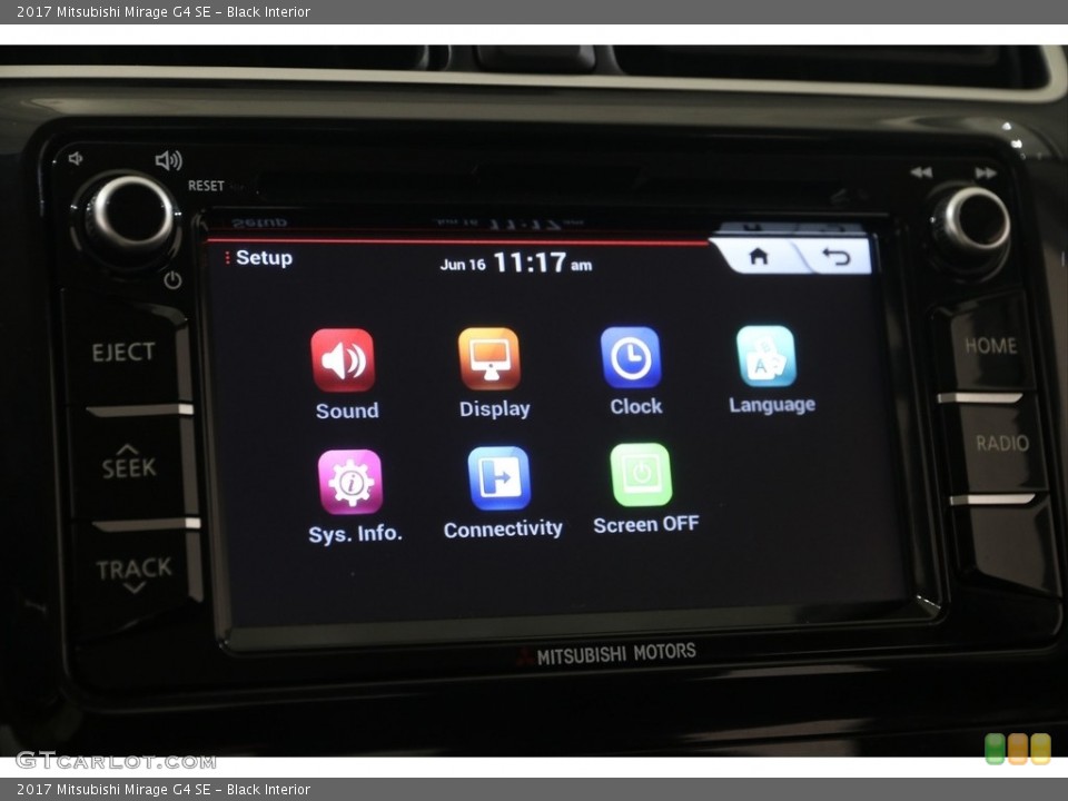 Black Interior Controls for the 2017 Mitsubishi Mirage G4 SE #138348897