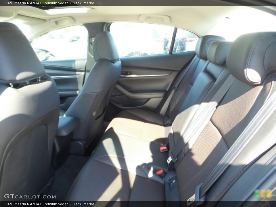 Black Interior Rear Seat for the 2020 Mazda MAZDA3 Premium Sedan #138355194