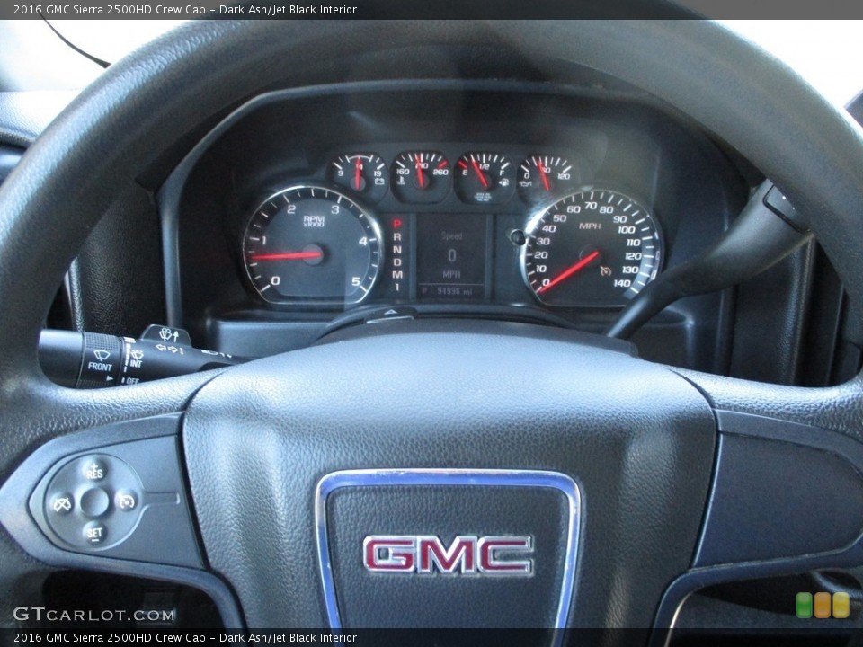 Dark Ash/Jet Black Interior Steering Wheel for the 2016 GMC Sierra 2500HD Crew Cab #138356550