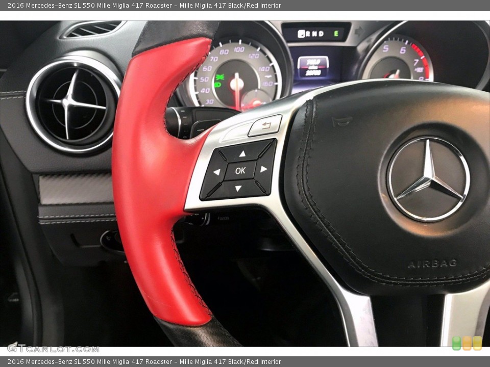 Mille Miglia 417 Black/Red Interior Steering Wheel for the 2016 Mercedes-Benz SL 550 Mille Miglia 417 Roadster #138357627