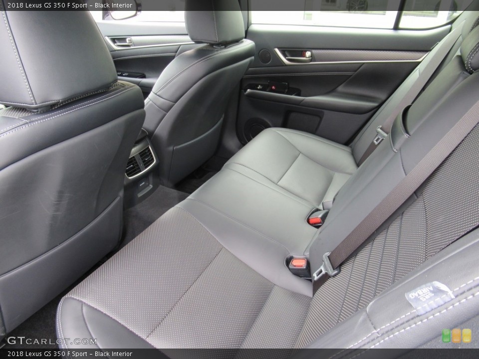 Black Interior Rear Seat for the 2018 Lexus GS 350 F Sport #138361481