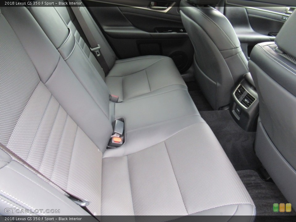 Black Interior Rear Seat for the 2018 Lexus GS 350 F Sport #138361529