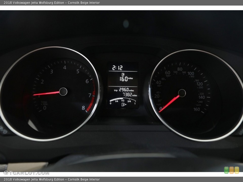 Cornsilk Beige Interior Gauges for the 2018 Volkswagen Jetta Wolfsburg Edition #138362250