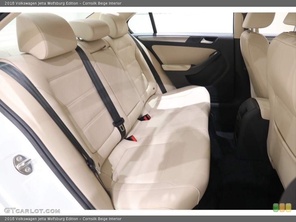 Cornsilk Beige Interior Rear Seat for the 2018 Volkswagen Jetta Wolfsburg Edition #138362447
