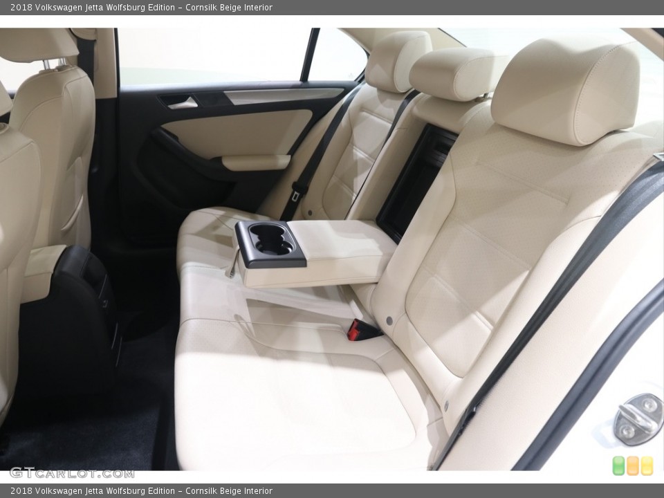 Cornsilk Beige Interior Rear Seat for the 2018 Volkswagen Jetta Wolfsburg Edition #138362489