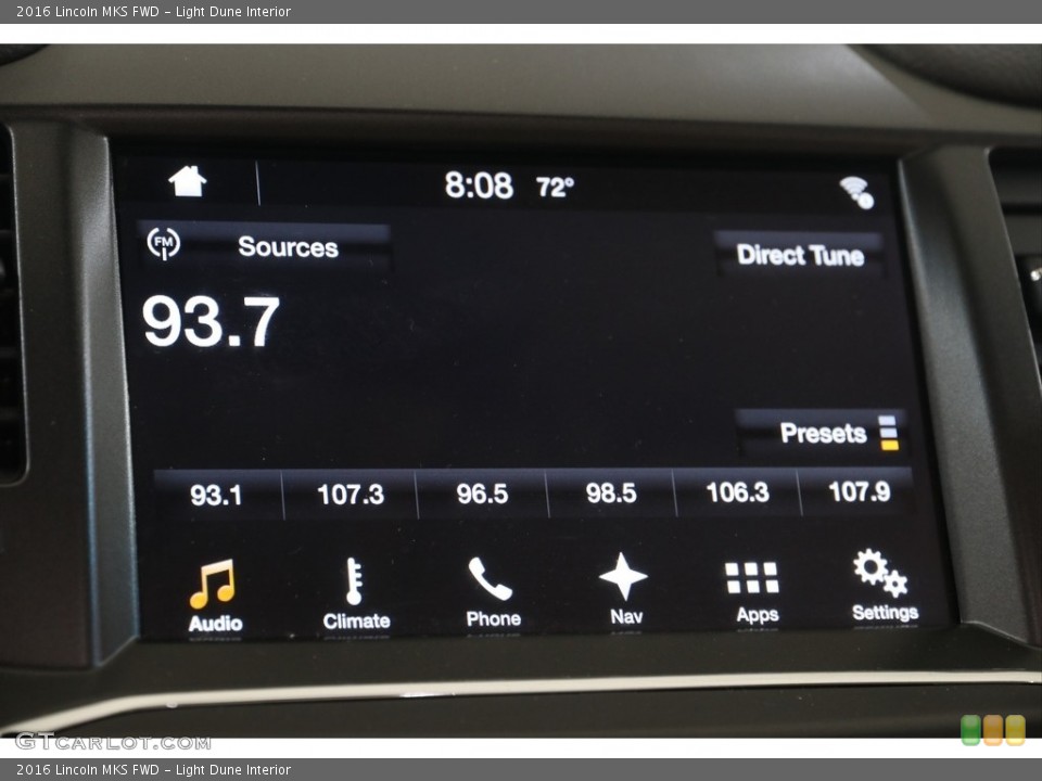 Light Dune Interior Audio System for the 2016 Lincoln MKS FWD #138363212