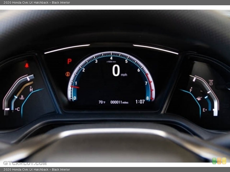 Black Interior Gauges for the 2020 Honda Civic LX Hatchback #138372506