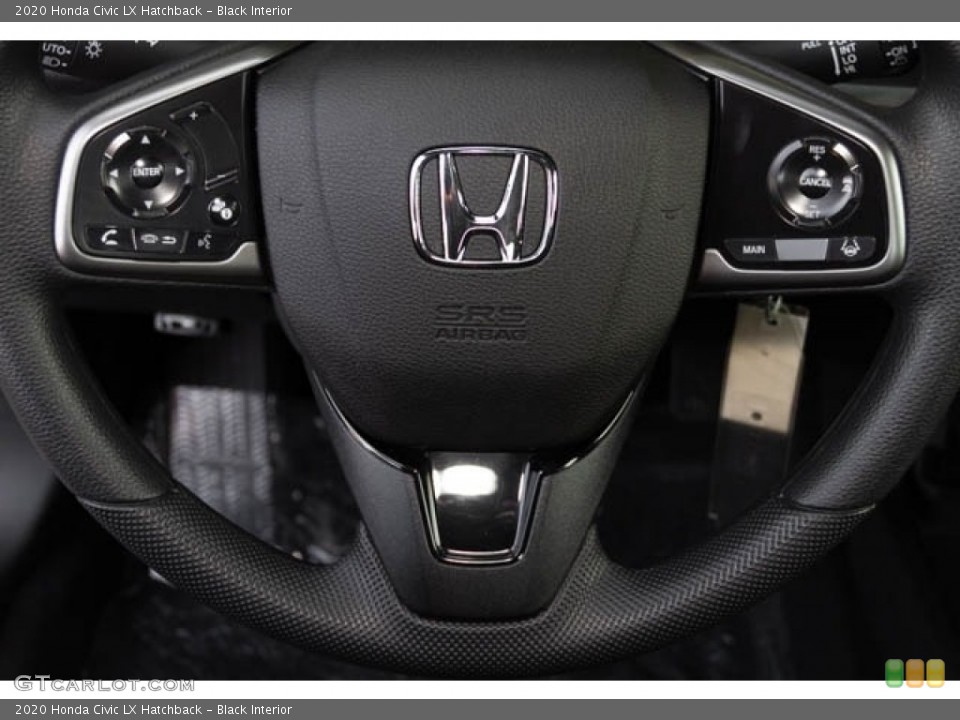 Black Interior Steering Wheel for the 2020 Honda Civic LX Hatchback #138372515