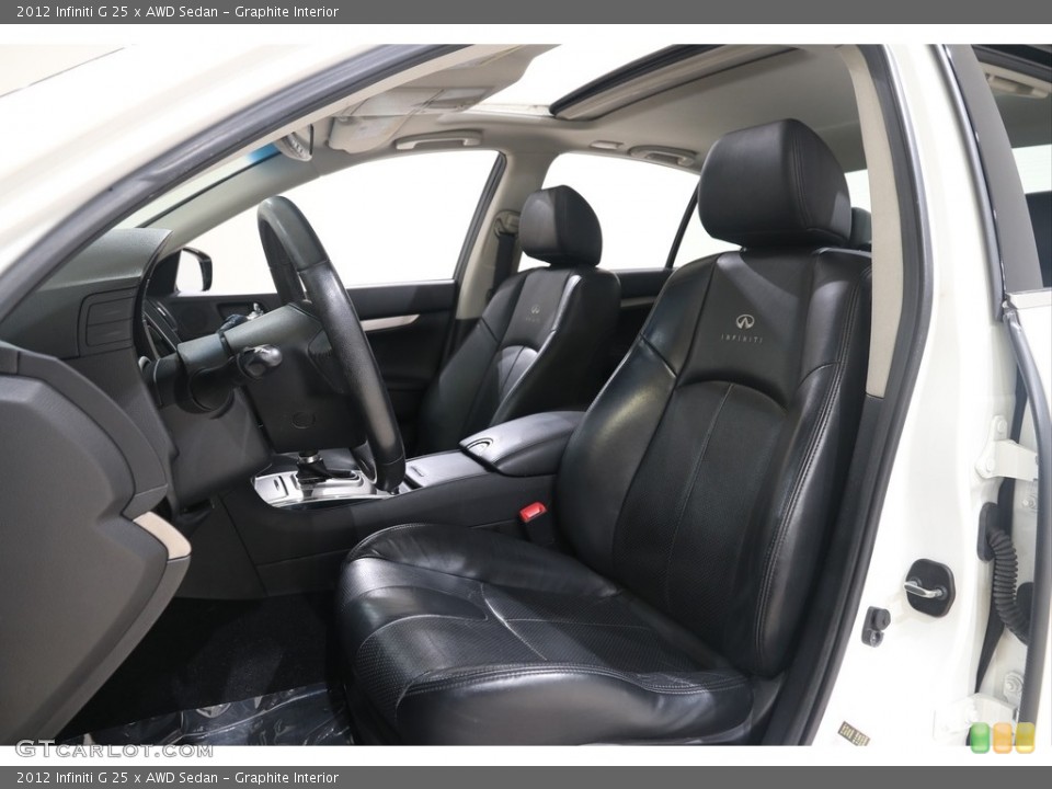 Graphite Interior Front Seat for the 2012 Infiniti G 25 x AWD Sedan #138373307