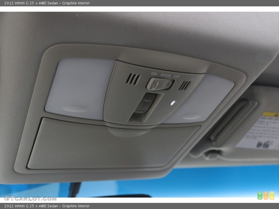 Graphite Interior Controls for the 2012 Infiniti G 25 x AWD Sedan #138373319