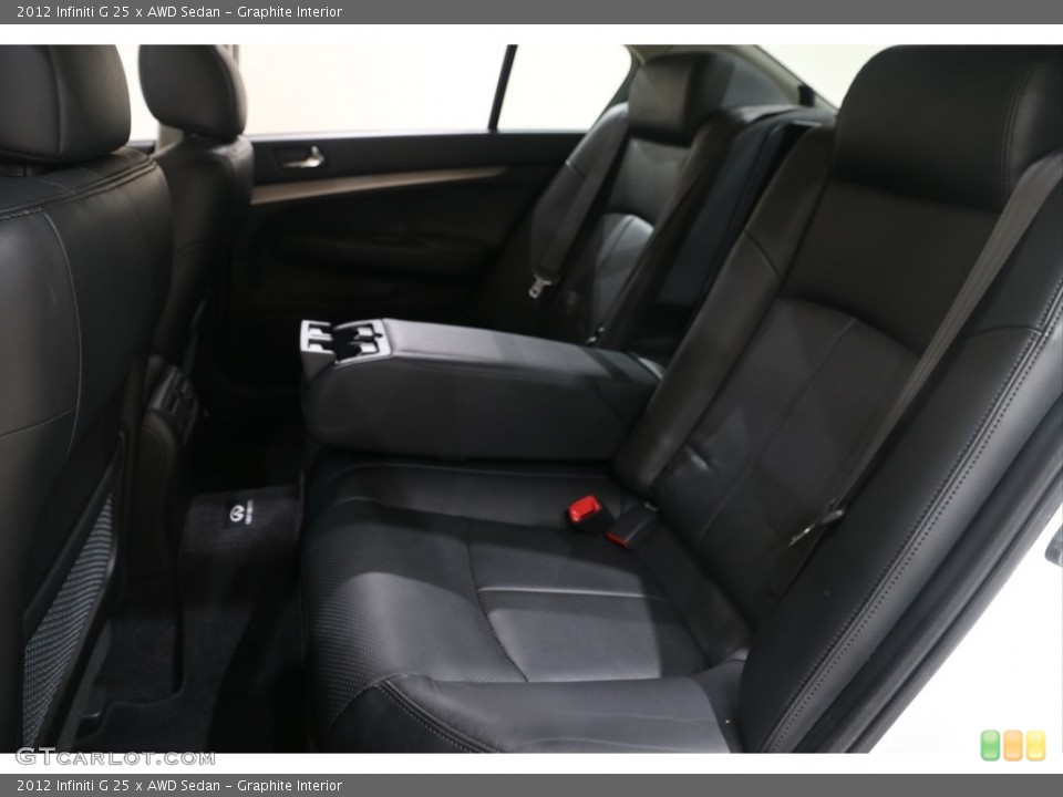 Graphite Interior Rear Seat for the 2012 Infiniti G 25 x AWD Sedan #138373385