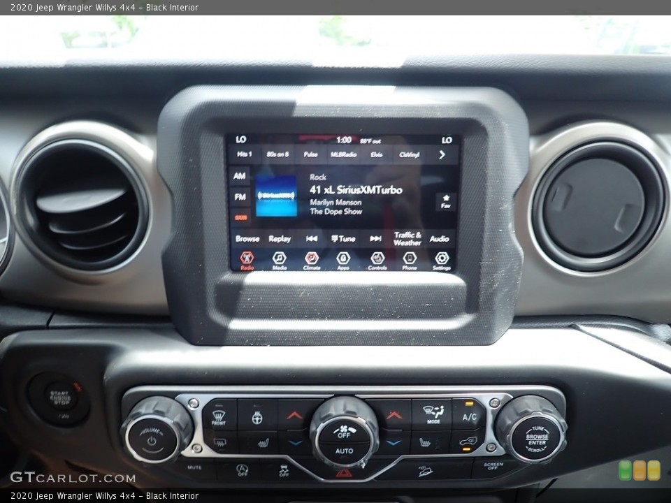 Black Interior Controls for the 2020 Jeep Wrangler Willys 4x4 #138374980
