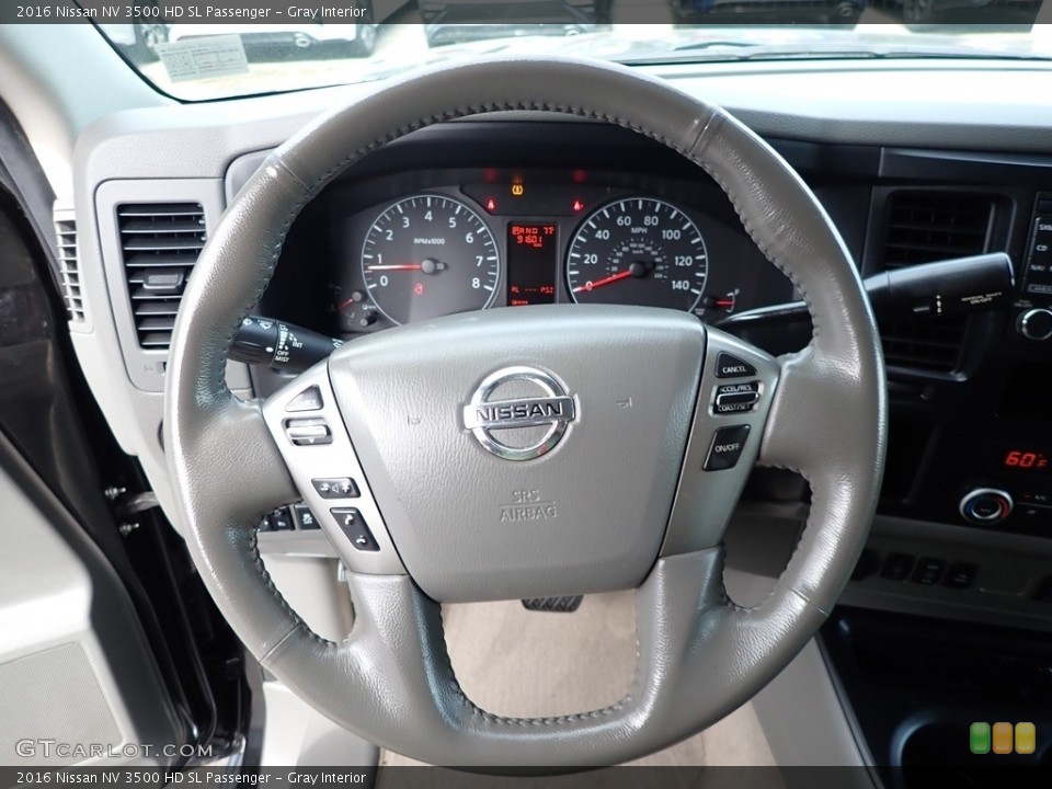 Gray Interior Steering Wheel for the 2016 Nissan NV 3500 HD SL Passenger #138376900