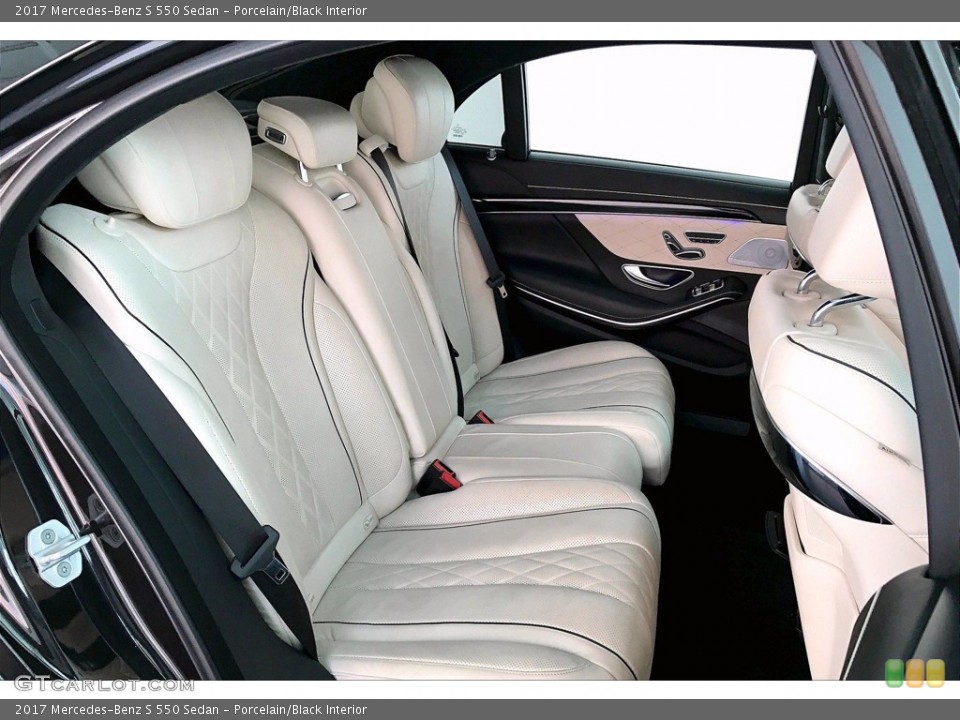 Porcelain/Black Interior Rear Seat for the 2017 Mercedes-Benz S 550 Sedan #138378376