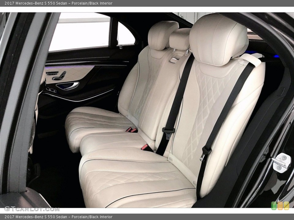 Porcelain/Black Interior Rear Seat for the 2017 Mercedes-Benz S 550 Sedan #138378436
