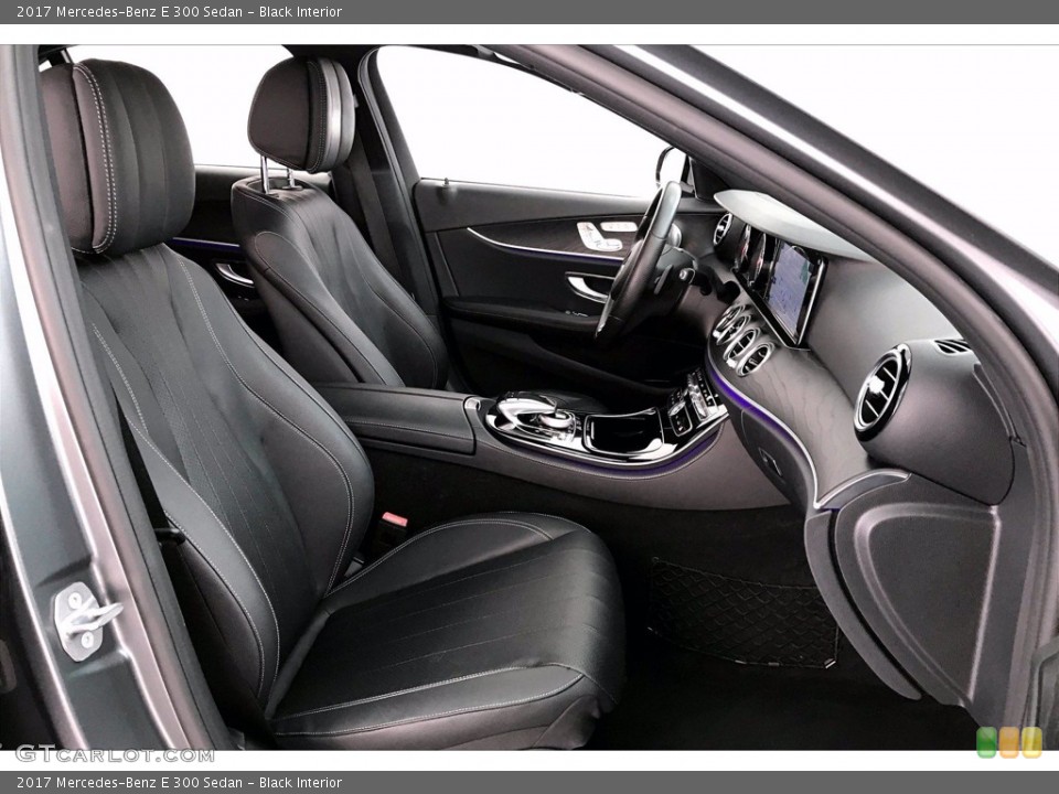 Black Interior Front Seat for the 2017 Mercedes-Benz E 300 Sedan #138379087