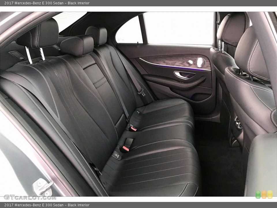 Black Interior Rear Seat for the 2017 Mercedes-Benz E 300 Sedan #138379276