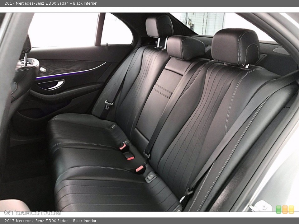 Black Interior Rear Seat for the 2017 Mercedes-Benz E 300 Sedan #138379331