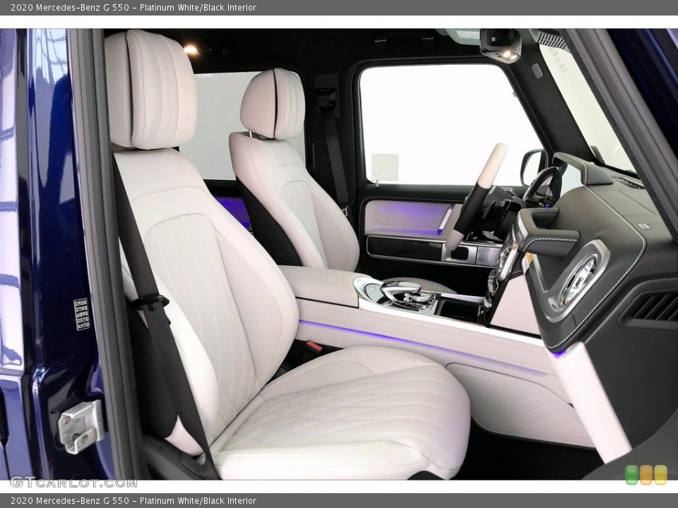 Platinum White/Black Interior Photo for the 2020 Mercedes-Benz G 550 #138380341