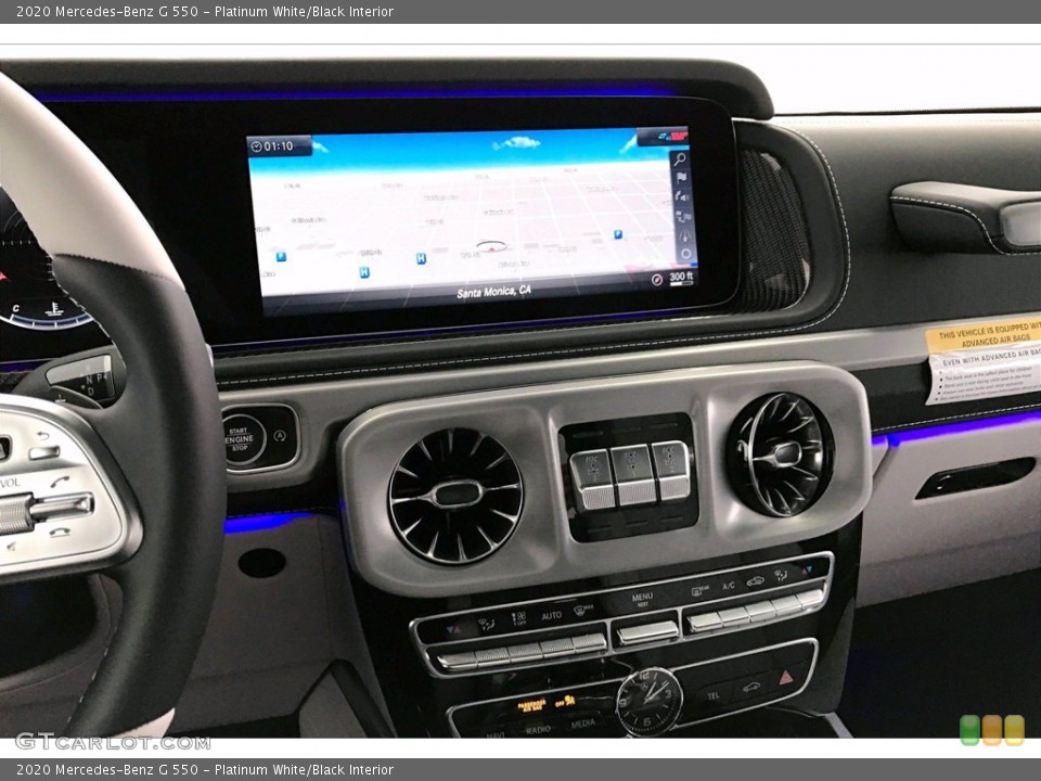 Platinum White/Black Interior Controls for the 2020 Mercedes-Benz G 550 #138380368