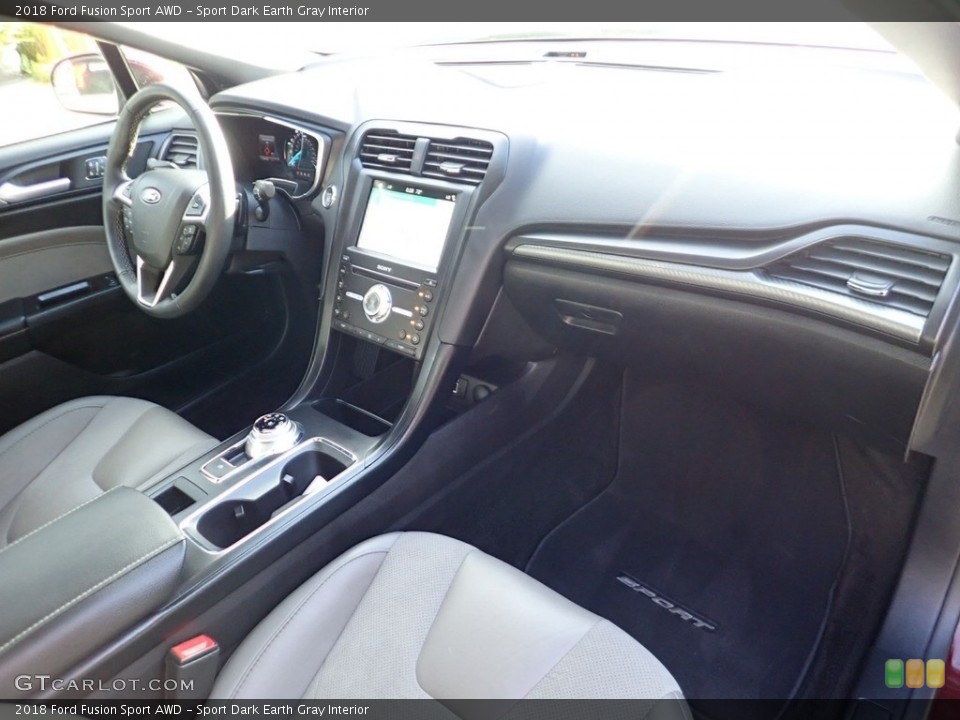 Sport Dark Earth Gray Interior Dashboard for the 2018 Ford Fusion Sport AWD #138380647