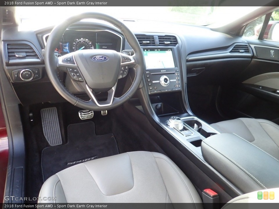 Sport Dark Earth Gray Interior Prime Interior for the 2018 Ford Fusion Sport AWD #138380785