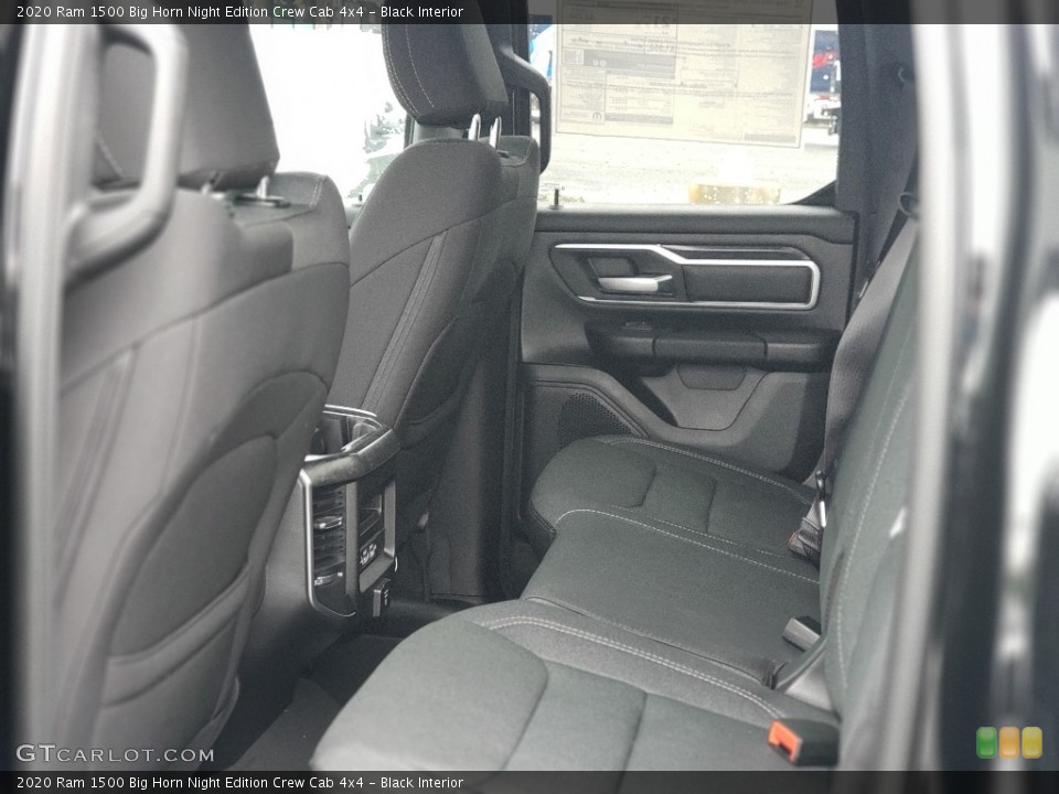 Black Interior Rear Seat for the 2020 Ram 1500 Big Horn Night Edition Crew Cab 4x4 #138381391