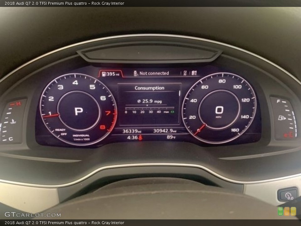 Rock Gray Interior Gauges for the 2018 Audi Q7 2.0 TFSI Premium Plus quattro #138381877
