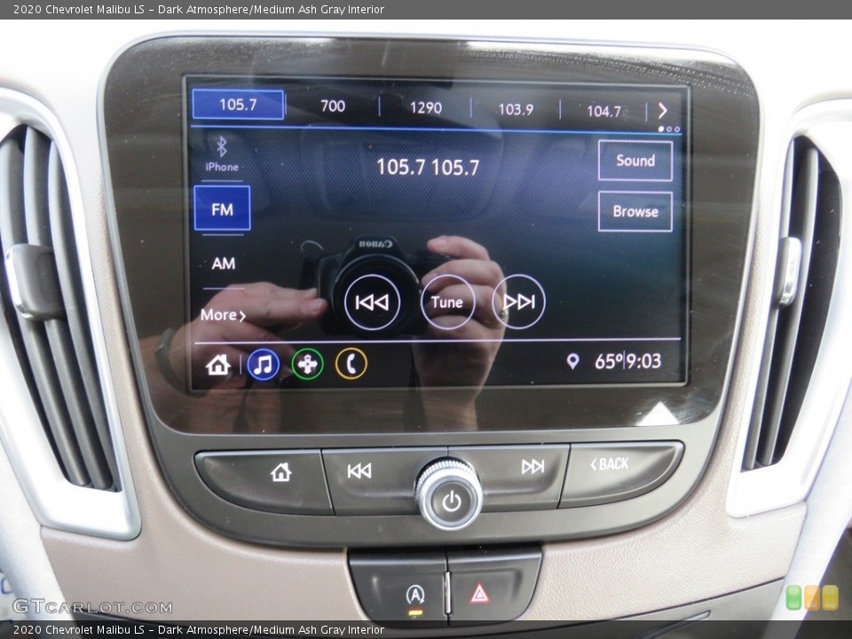 Dark Atmosphere/Medium Ash Gray Interior Audio System for the 2020 Chevrolet Malibu LS #138383977