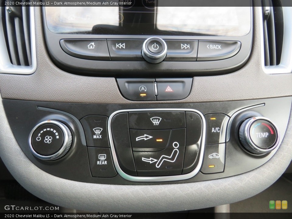 Dark Atmosphere/Medium Ash Gray Interior Controls for the 2020 Chevrolet Malibu LS #138383995