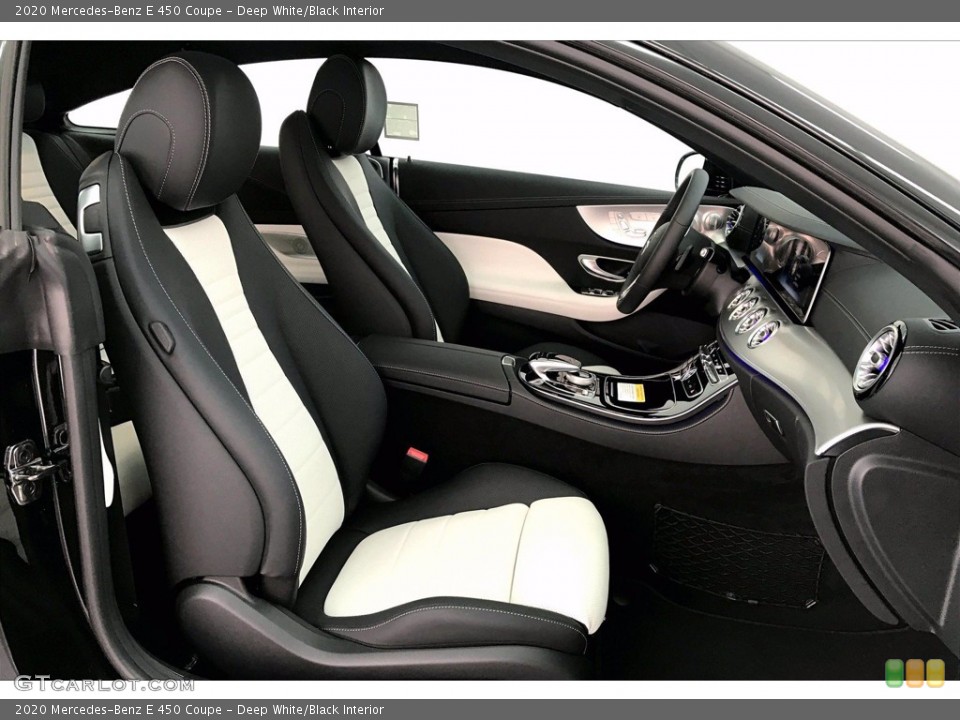 Deep White/Black Interior Photo for the 2020 Mercedes-Benz E 450 Coupe #138385264