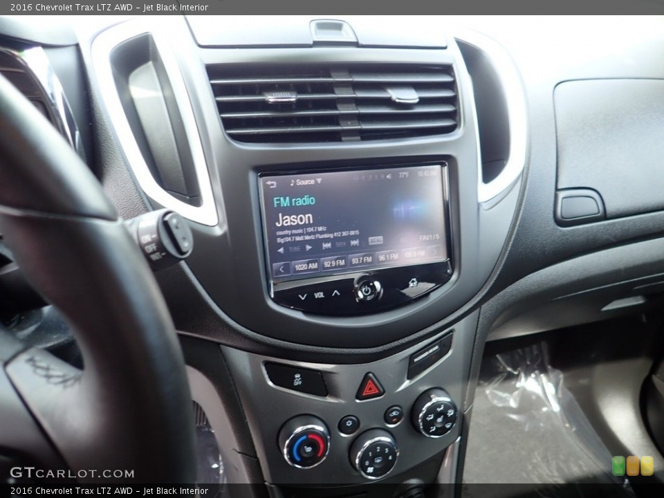 Jet Black Interior Controls for the 2016 Chevrolet Trax LTZ AWD #138386842