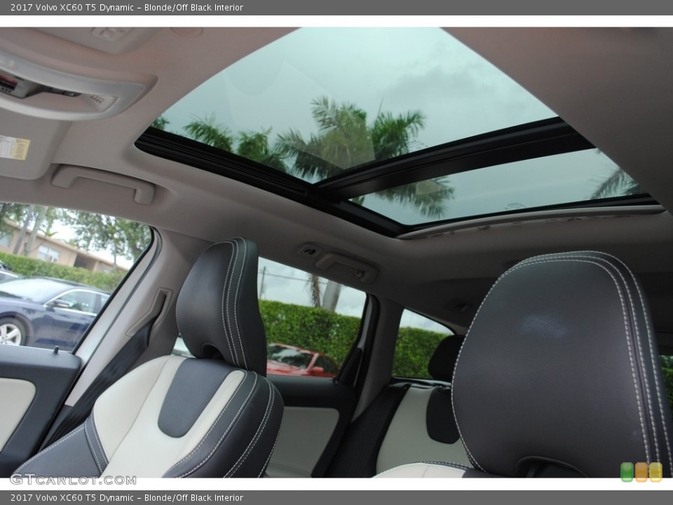 Blonde/Off Black Interior Sunroof for the 2017 Volvo XC60 T5 Dynamic #138392175