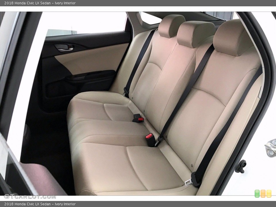 Ivory Interior Rear Seat for the 2018 Honda Civic LX Sedan #138399262