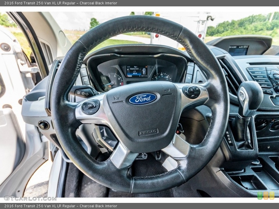 Charcoal Black Interior Steering Wheel for the 2016 Ford Transit 250 Van XL LR Regular #138404271