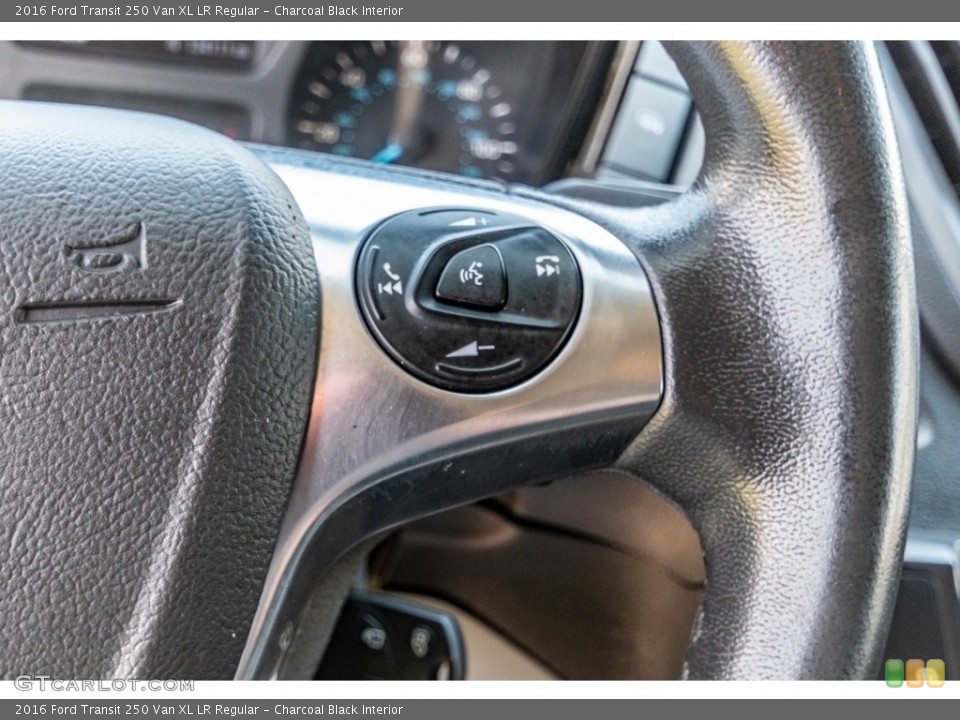 Charcoal Black Interior Steering Wheel for the 2016 Ford Transit 250 Van XL LR Regular #138404298