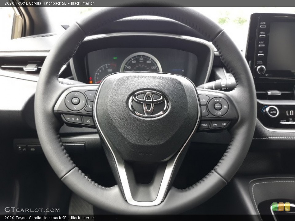 Black Interior Steering Wheel for the 2020 Toyota Corolla Hatchback SE #138407700