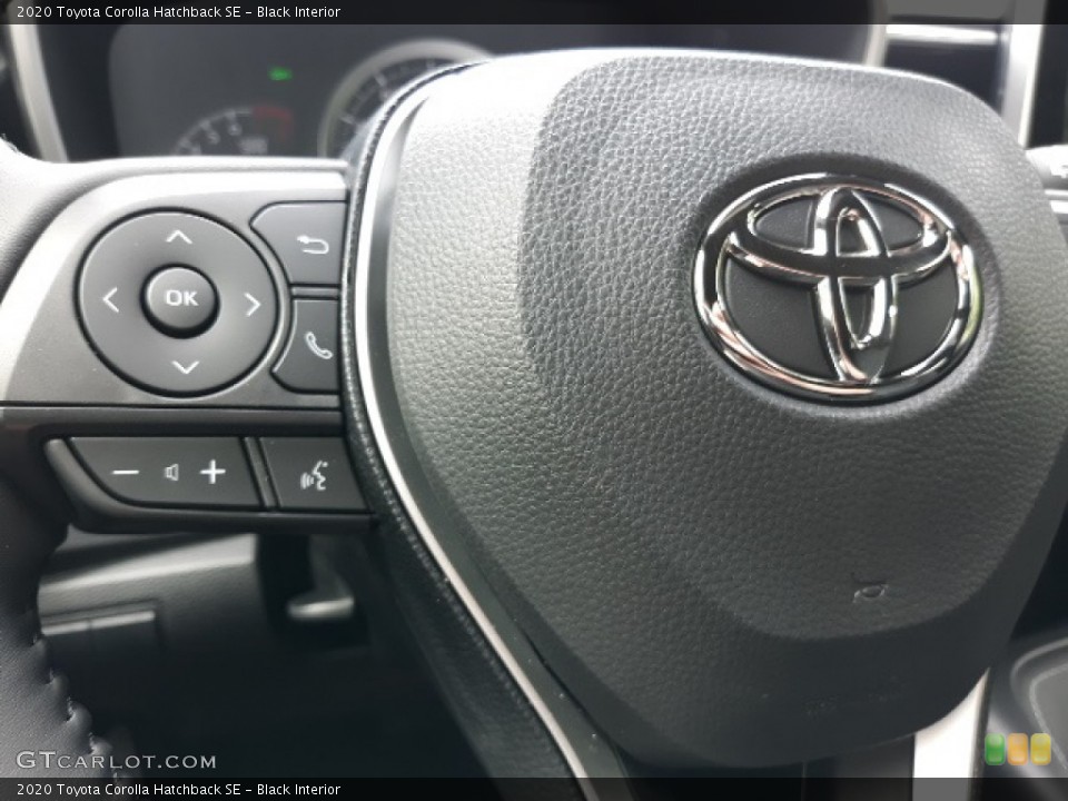 Black Interior Steering Wheel for the 2020 Toyota Corolla Hatchback SE #138407724