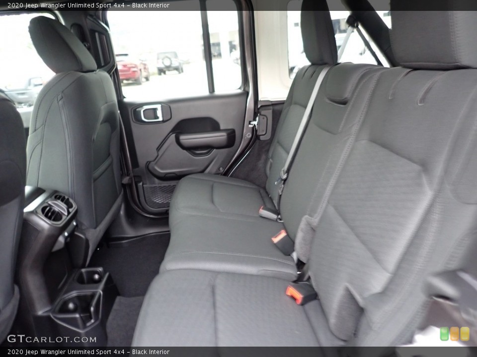 Black Interior Rear Seat for the 2020 Jeep Wrangler Unlimited Sport 4x4 #138407926