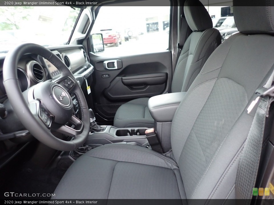 Black Interior Photo for the 2020 Jeep Wrangler Unlimited Sport 4x4 #138407973