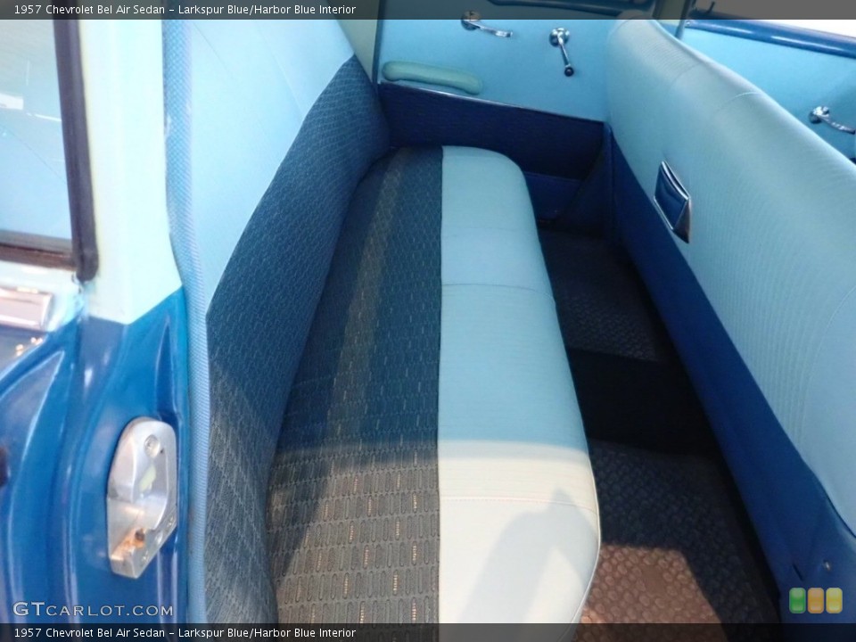 Larkspur Blue/Harbor Blue Interior Rear Seat for the 1957 Chevrolet Bel Air Sedan #138410241