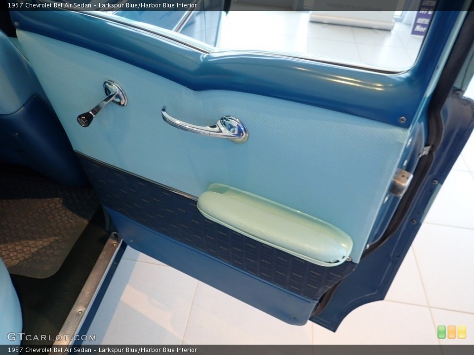 Larkspur Blue/Harbor Blue Interior Door Panel for the 1957 Chevrolet Bel Air Sedan #138410262