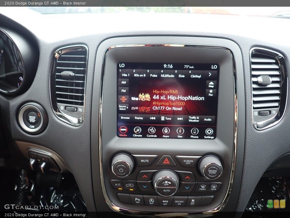Black Interior Controls for the 2020 Dodge Durango GT AWD #138410853