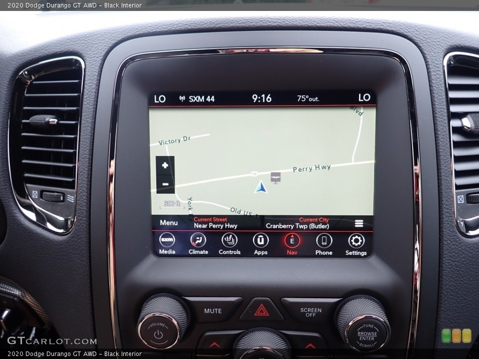 Black Interior Navigation for the 2020 Dodge Durango GT AWD #138410877