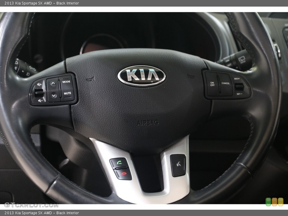 Black Interior Steering Wheel for the 2013 Kia Sportage SX AWD #138412276