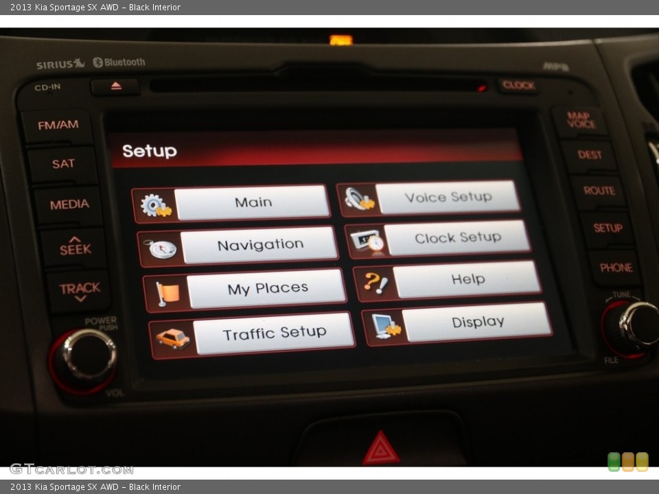 Black Interior Controls for the 2013 Kia Sportage SX AWD #138412401